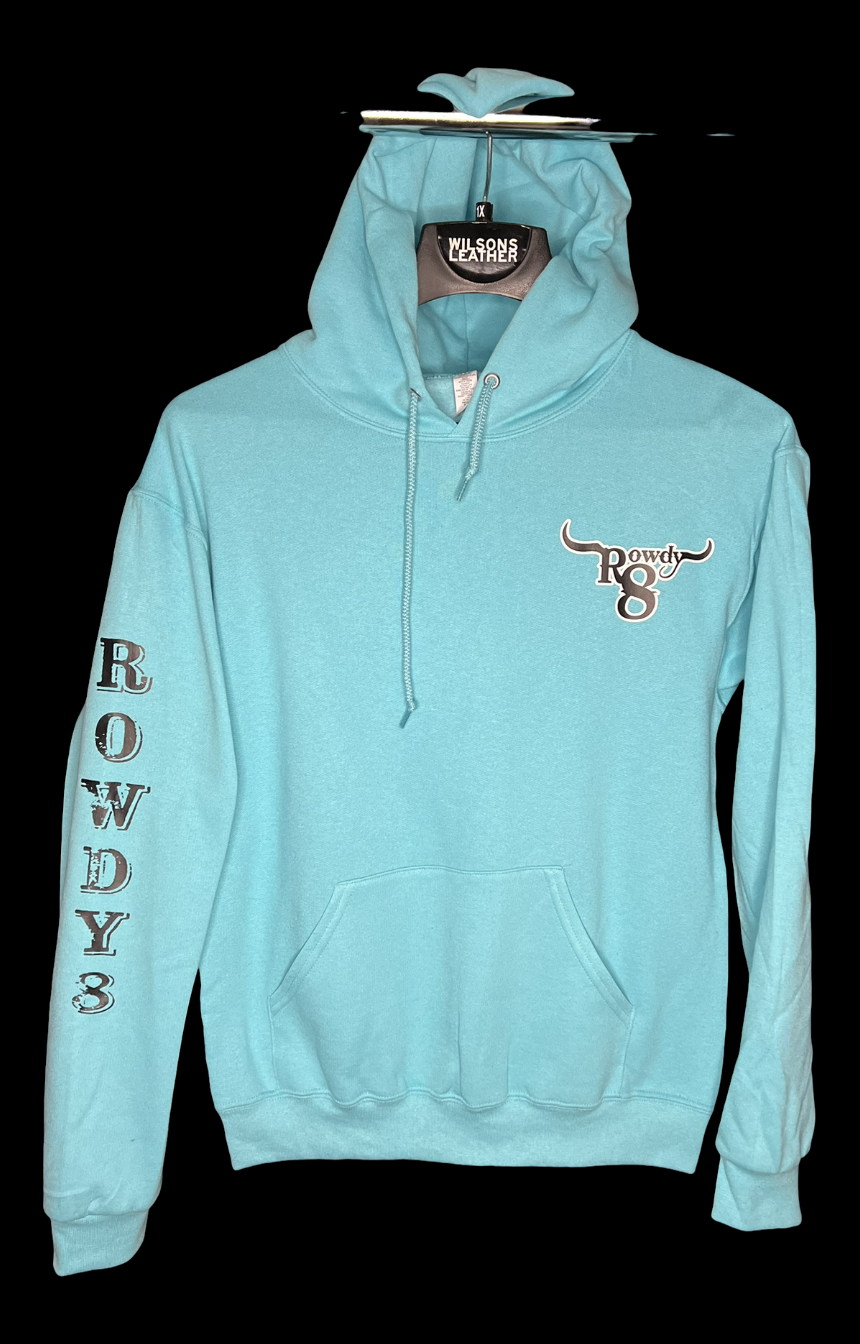 Rowdy8 Turquoise Hoodie