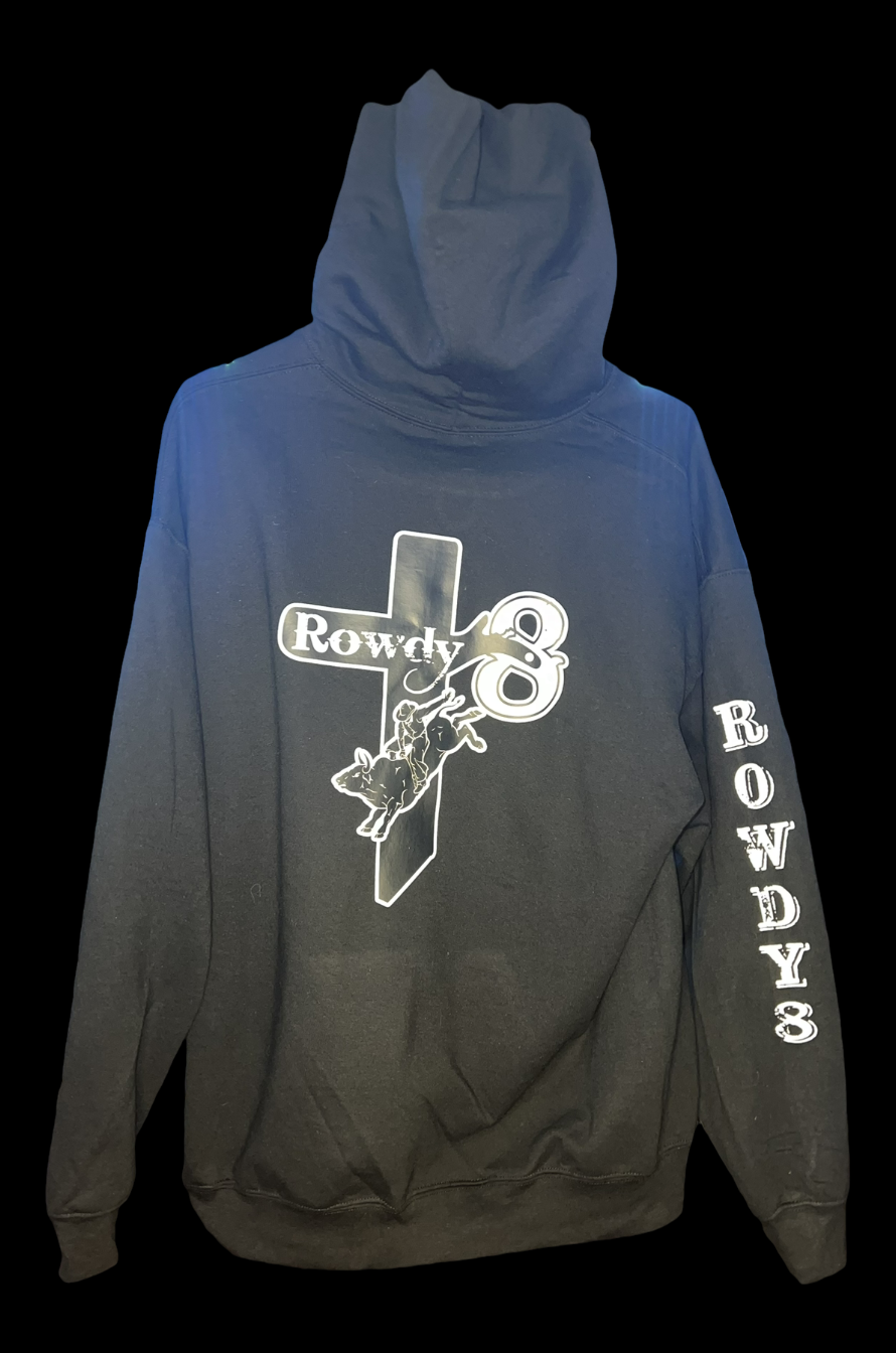 Rowdy8 Black Hoodie