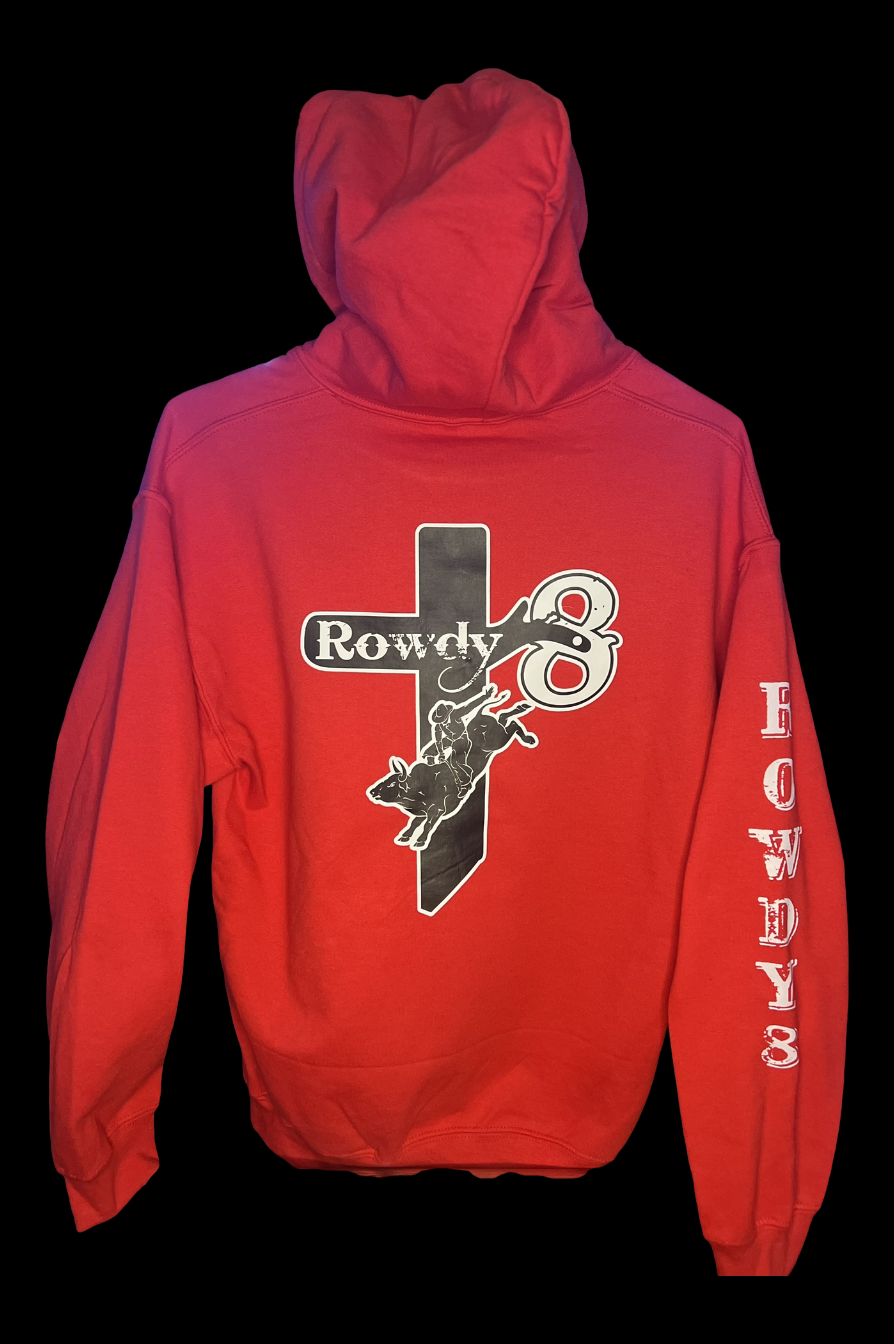 Rowdy8 Red Hoodie