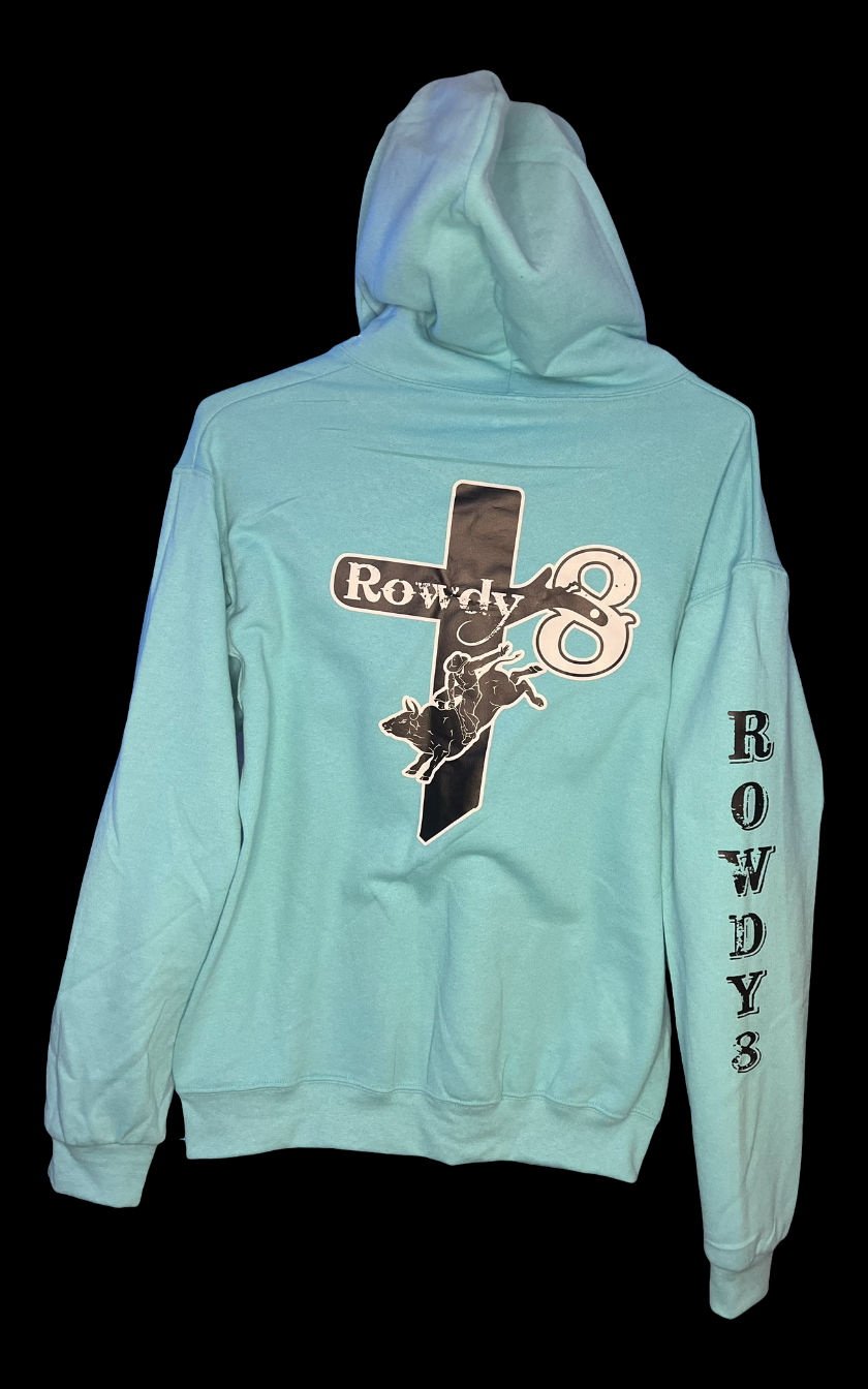 Rowdy8 Turquoise Hoodie